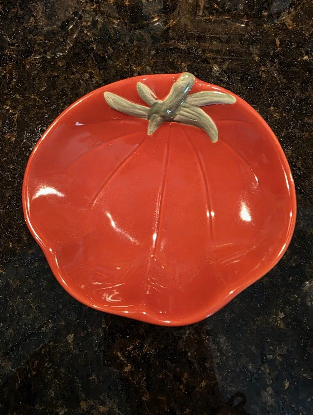William-Sonoma Red Ceramic Tomato-Shaped Hand Soap Dish